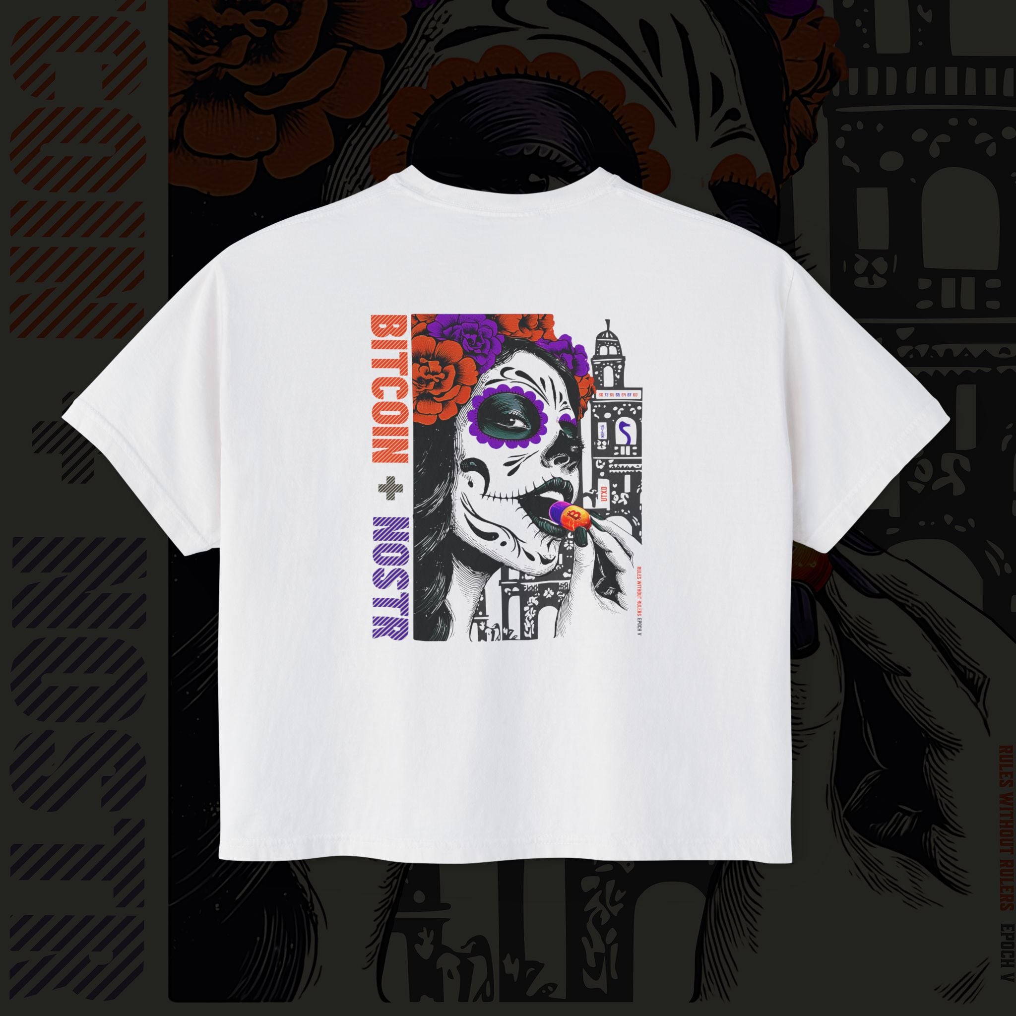 Tech Stack Nostr + Bitcoin - Womens Boxy Tee