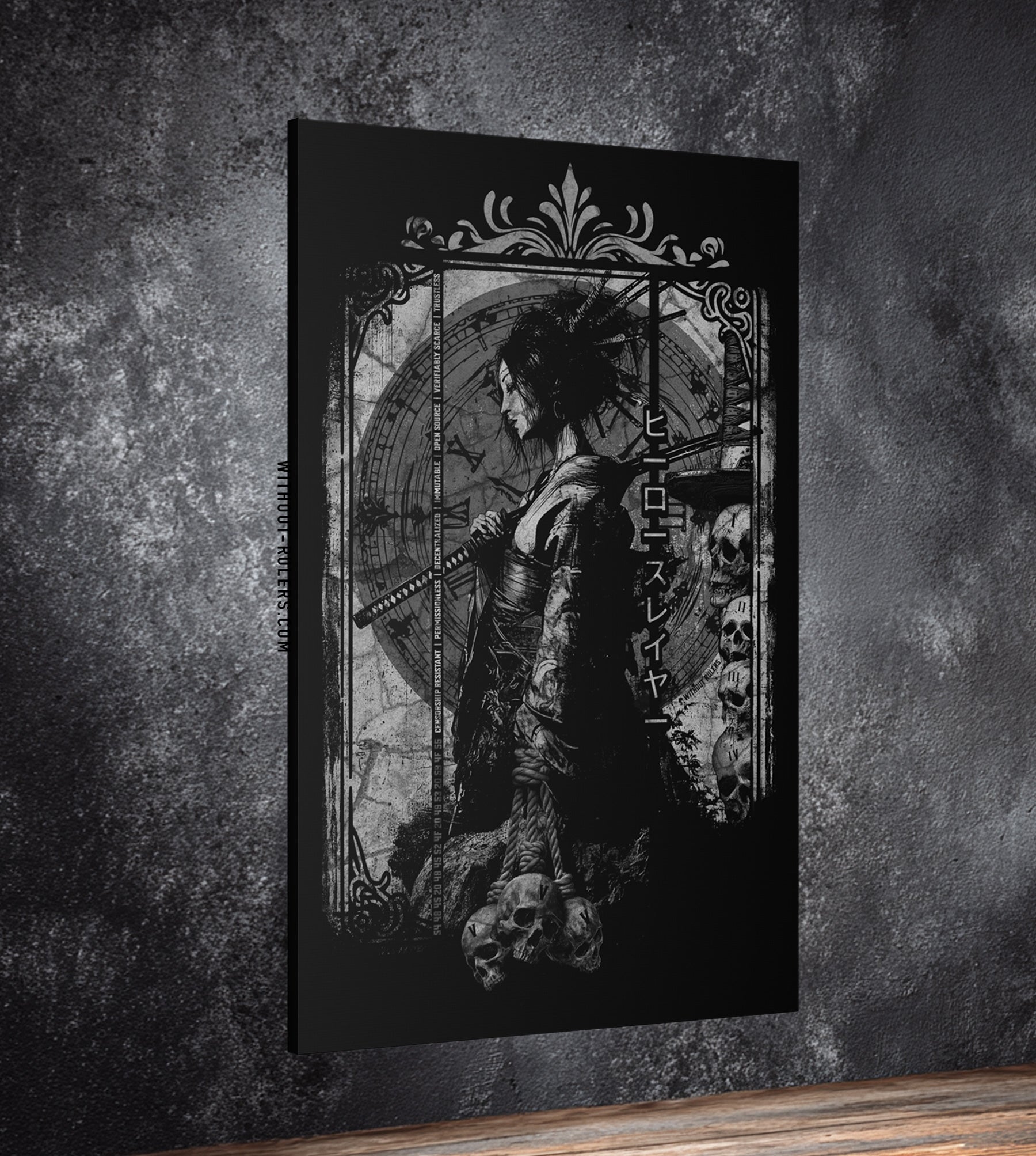 Hero Slayer Black & White - Canvas Print