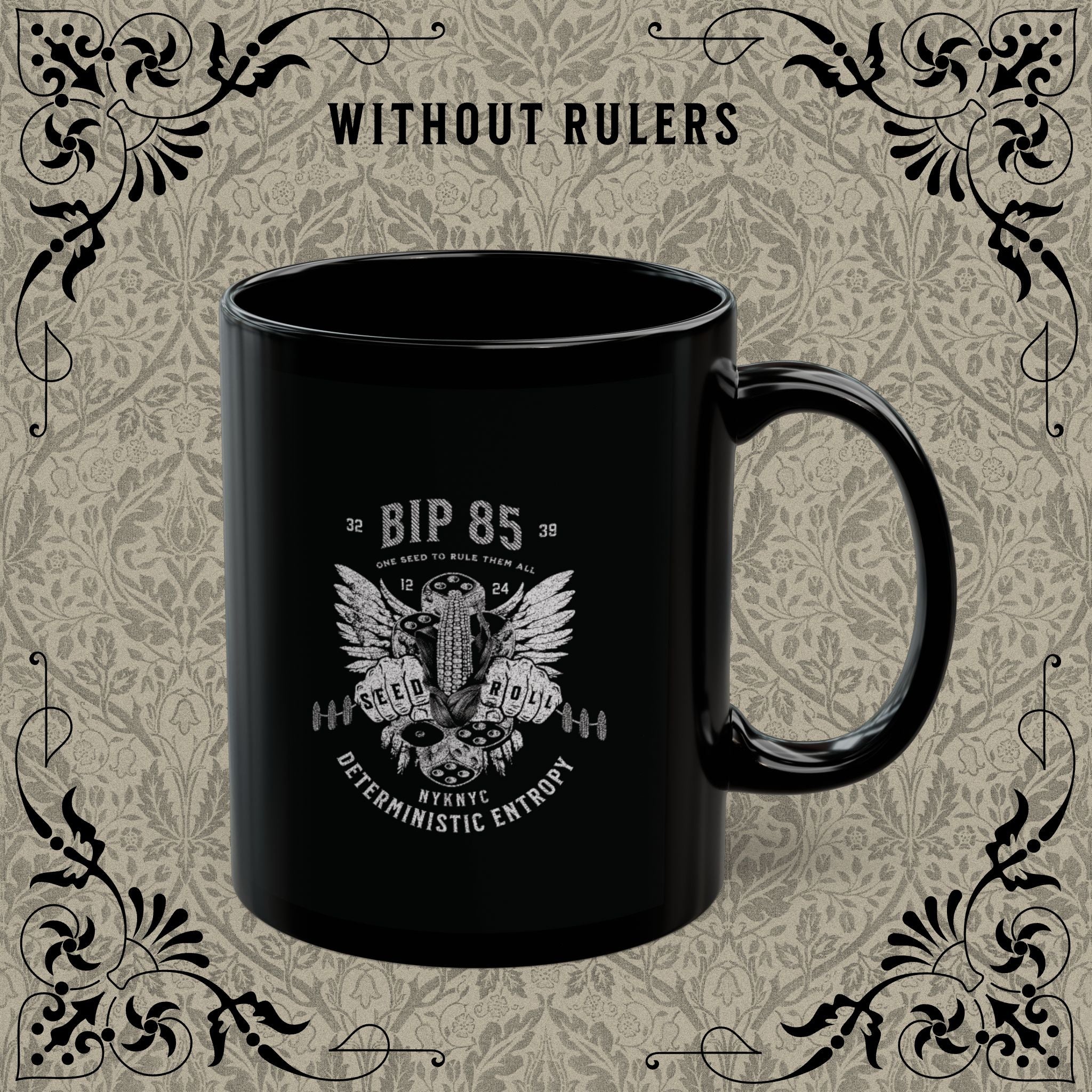 BIP85 Black and White Mug