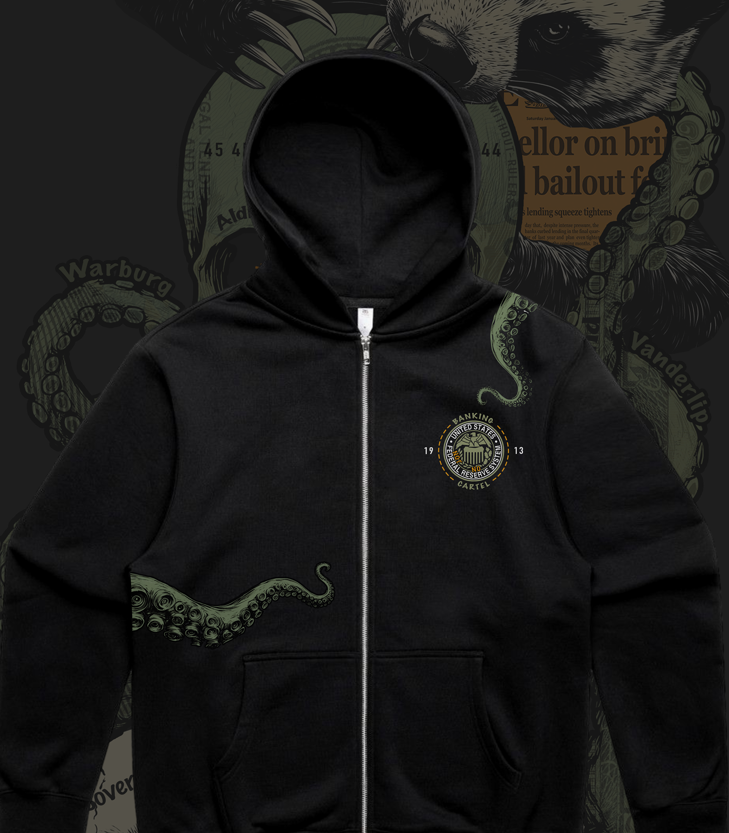 "Badger vs Cartel" Full-Zip Premium Hoodie