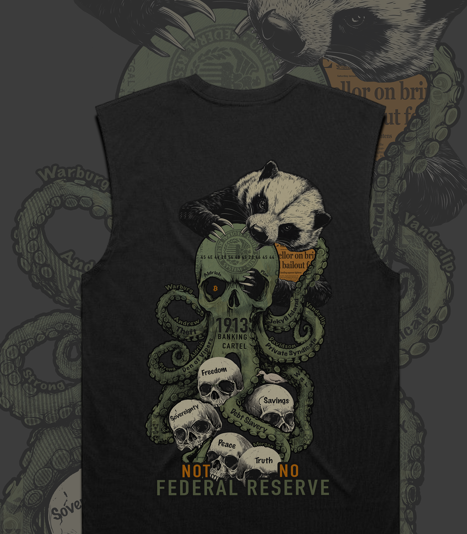 "Badger vs Cartel" Premium Mens Tanktop