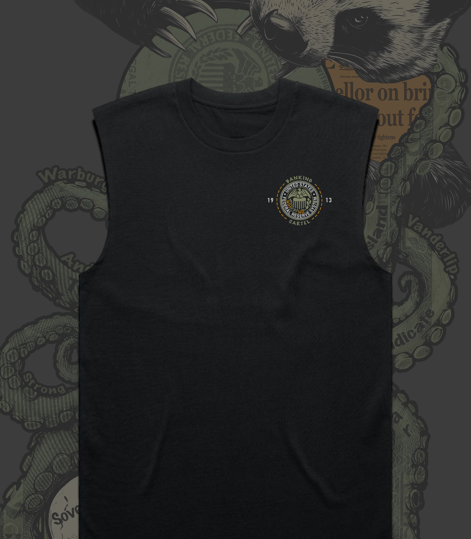 "Badger vs Cartel" Premium Mens Tanktop
