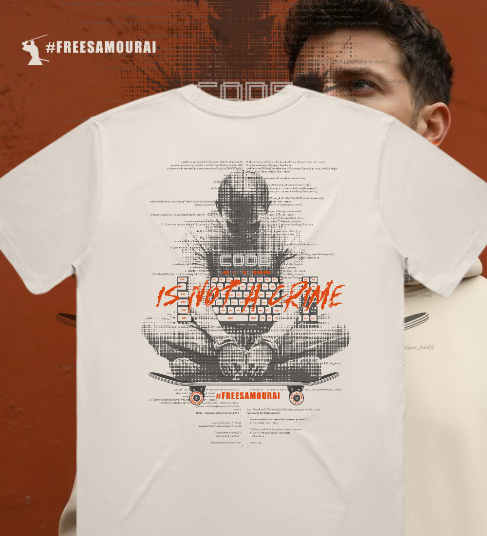 #FreeSamourai "Code is Not a Crime" Premium T-Shirt