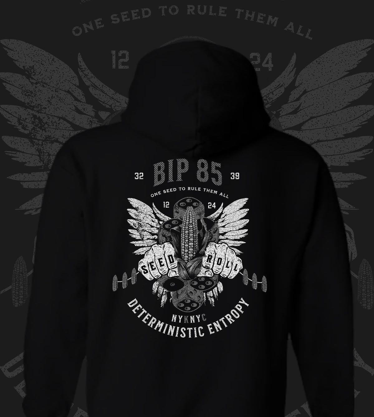 NYKNYC - BIP 85 - Hoodie Black and White