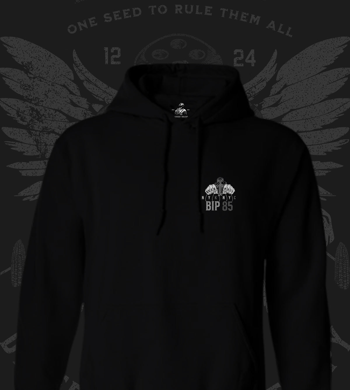 NYKNYC - BIP 85 - Hoodie Black and White