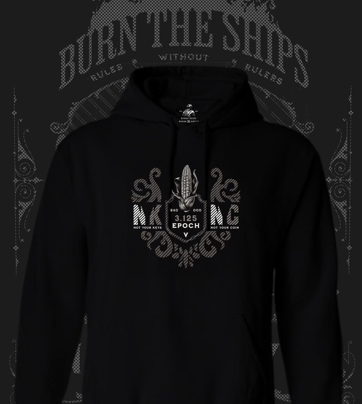 NYKNYC - Burn The Ships - Hoodie - Black & White
