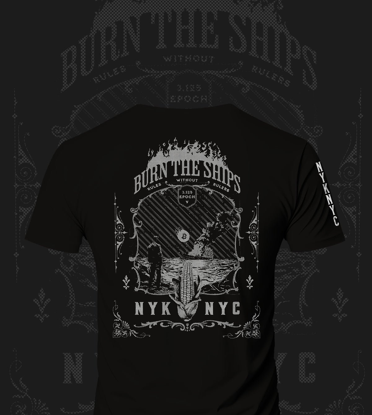 NYKNYC - Burn The Ships - T-Shirt Black& White