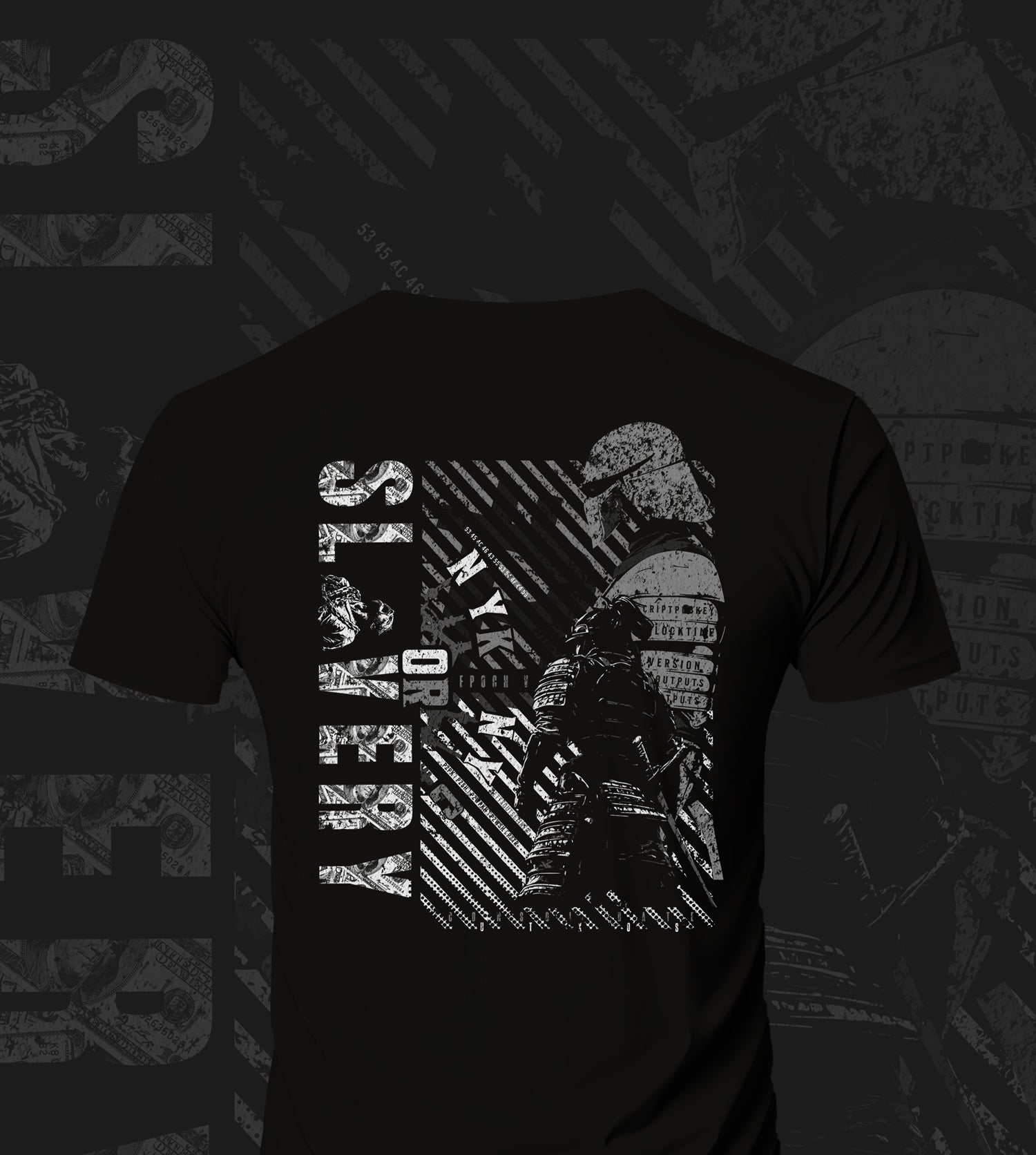 Bitcoin Or Slavery - T-Shirt - Consolidate UTXOs Black and White