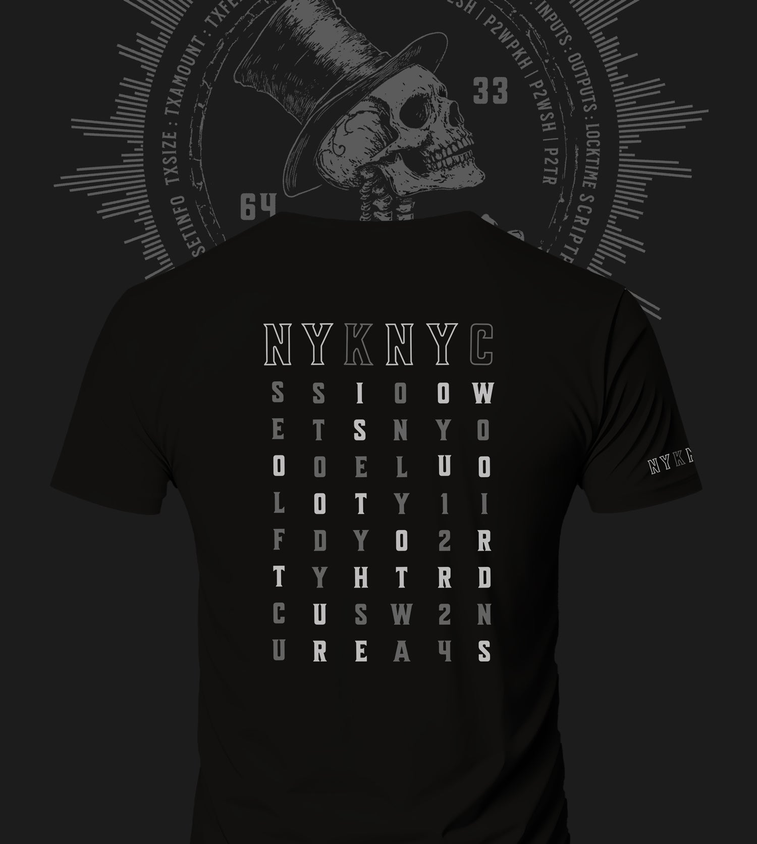 Bitcoin Or Slavery - UTXO Key Black & White - Tshirt