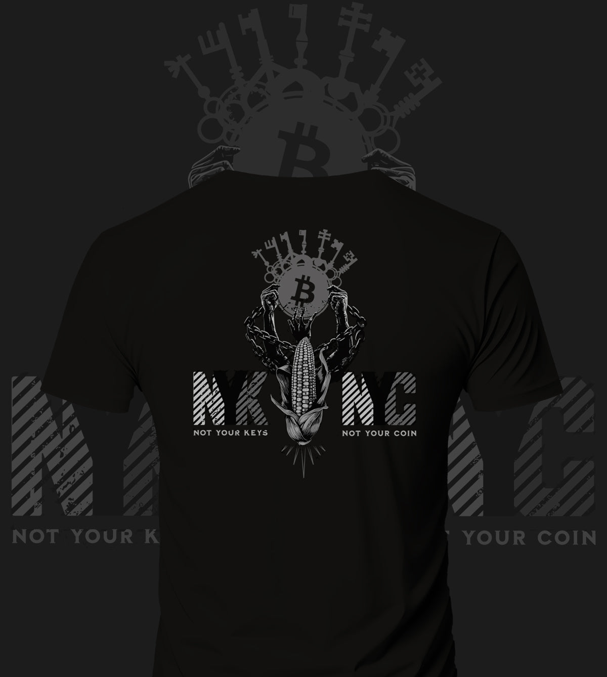 NYKNYC - Corn - Black & White T-Shirt