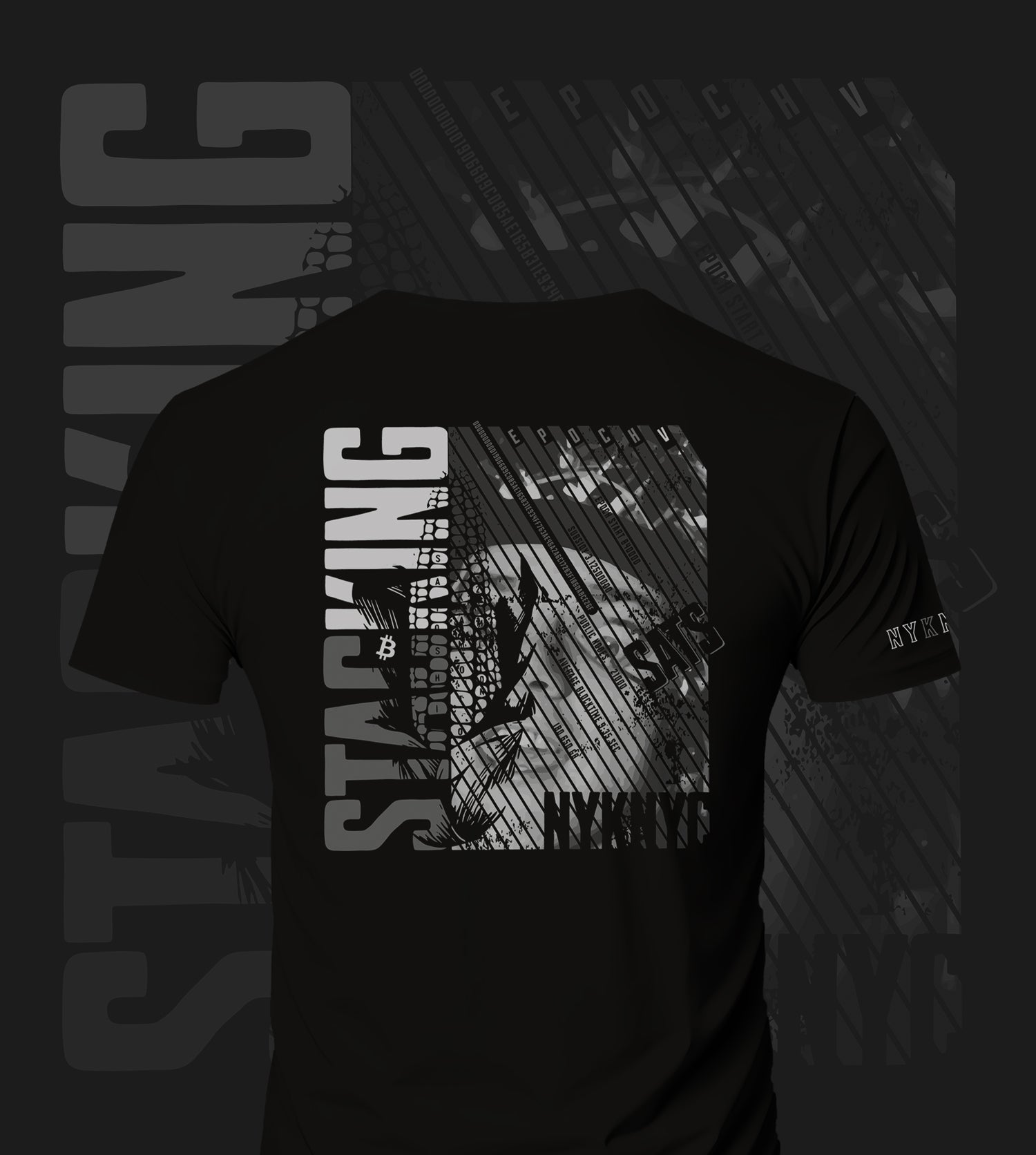 NYKNYC - Stacking - Black and White - T-Shirt