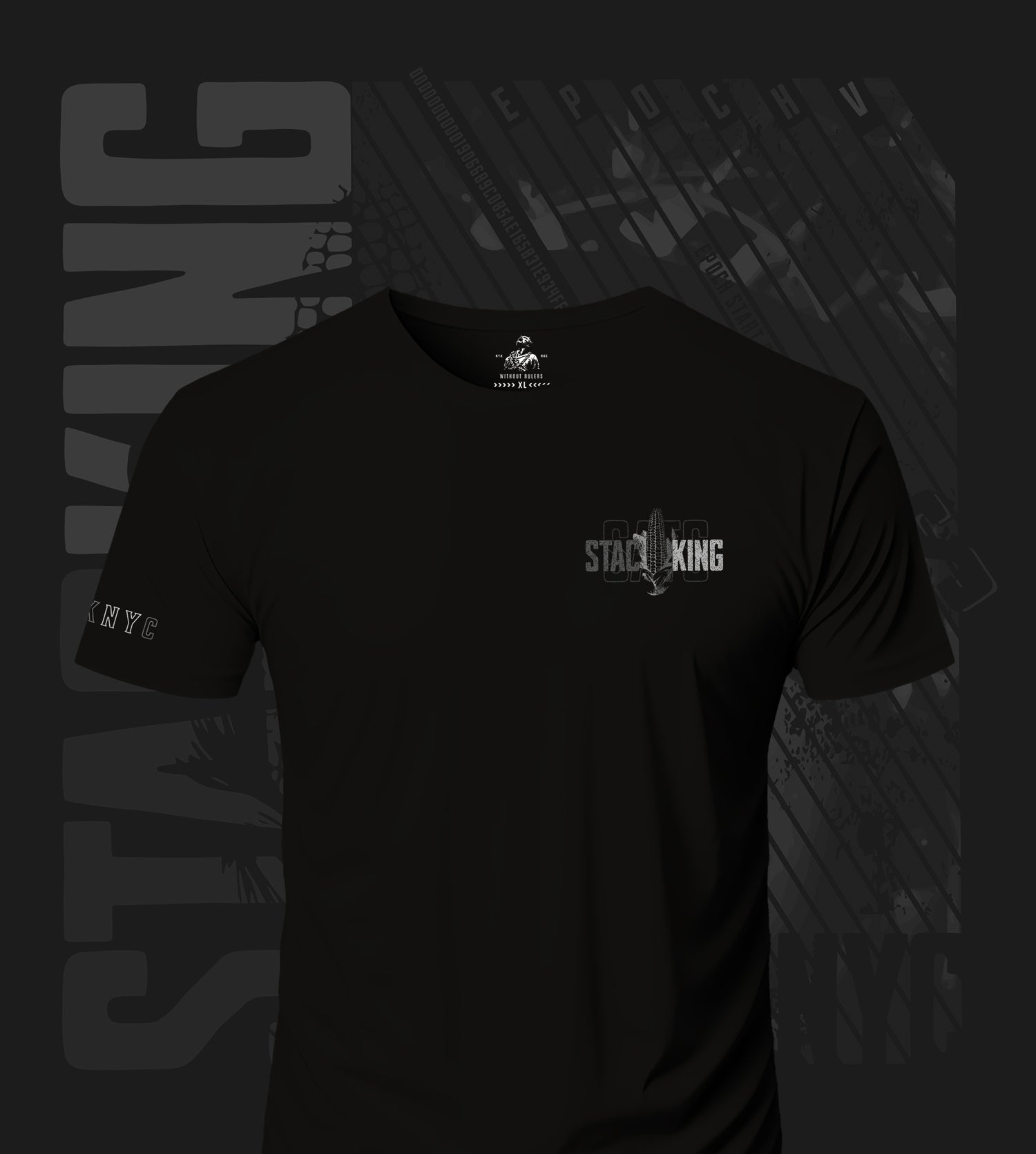 NYKNYC - Stacking - Black and White - T-Shirt