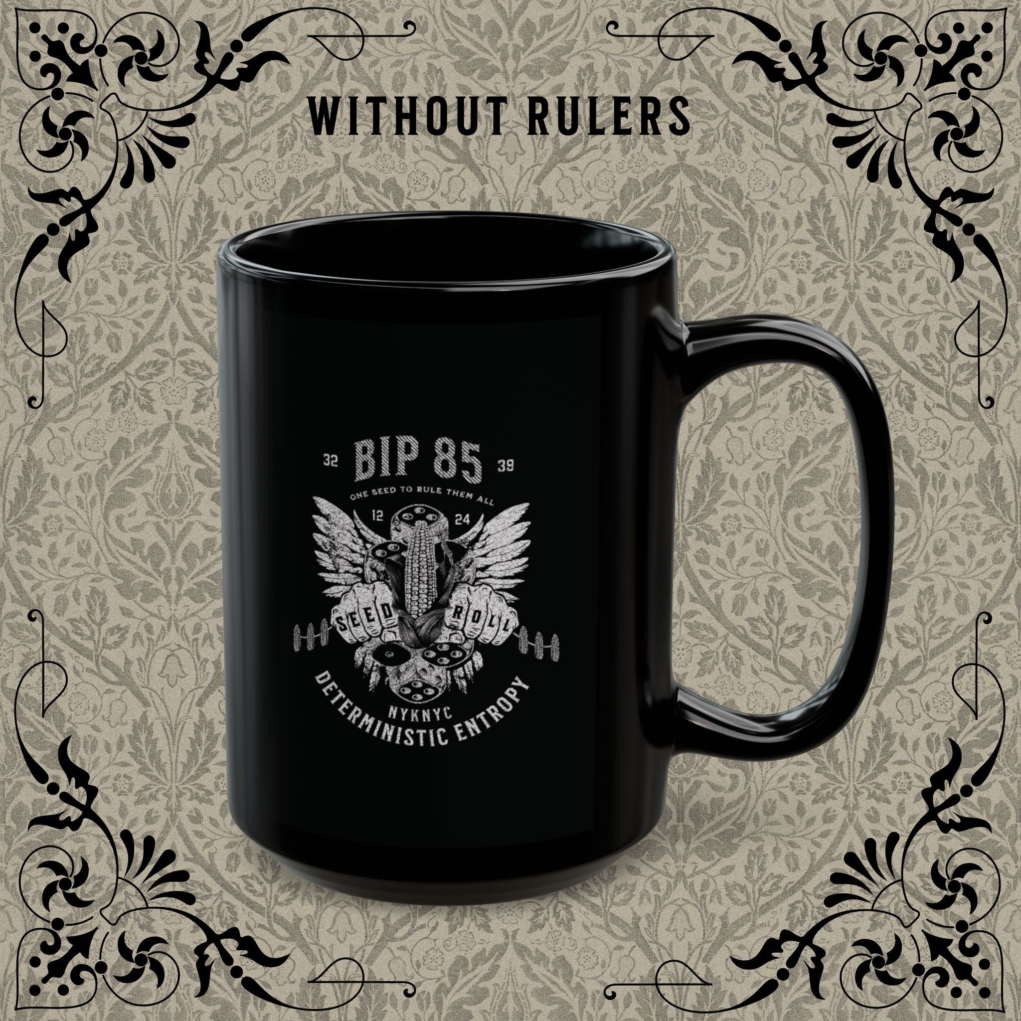 BIP85 Black and White Mug