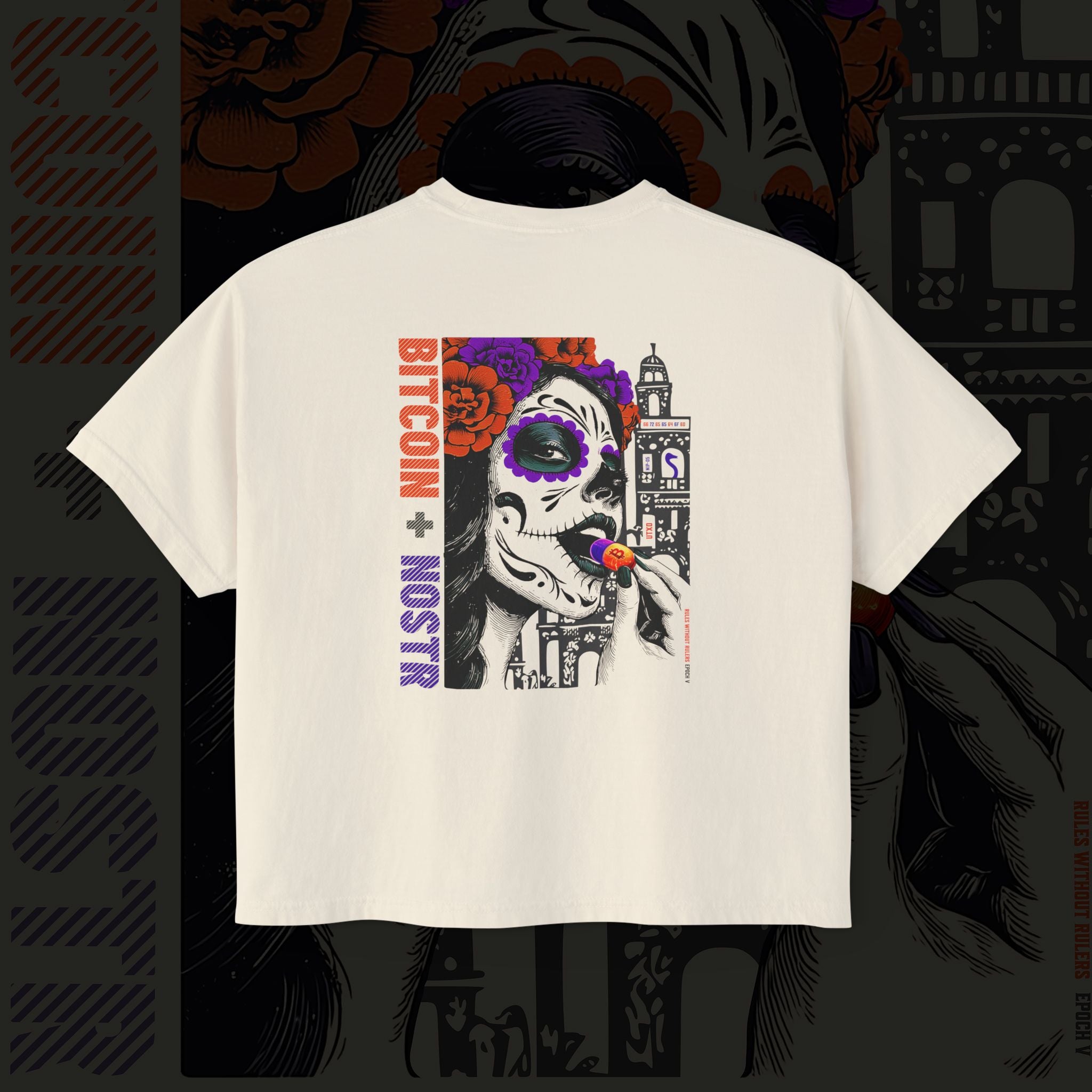 Tech Stack Nostr + Bitcoin - Womens Boxy Tee