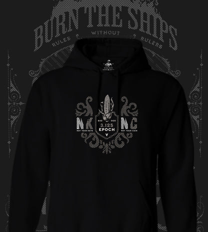 NYKNYC - Burn The Ships - Hoodie - Black & White
