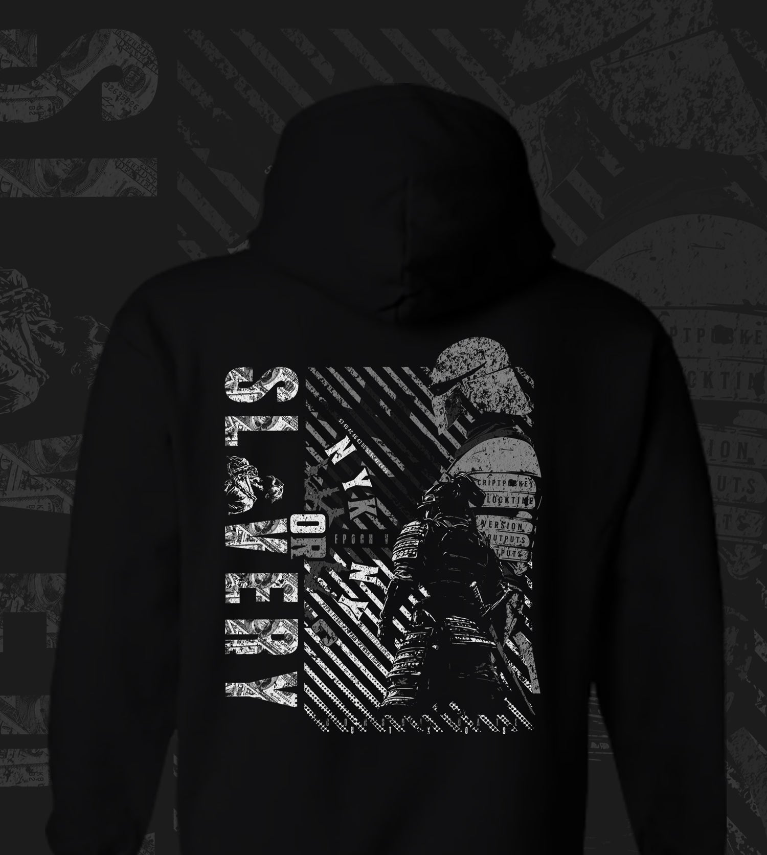 Bitcoin Or Slavery - Hoodie - Consolidate UTXOs Black and White