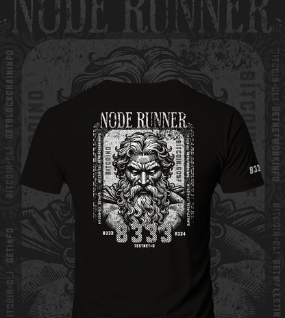 Node Runner 8333 - Black & White - T-Shirt