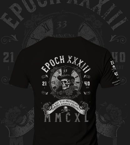 EPOCH 33 - T-shirt - 1 Sat Subsidy - Black and White