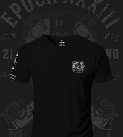 EPOCH 33 - T-shirt - 1 Sat Subsidy - Black and White