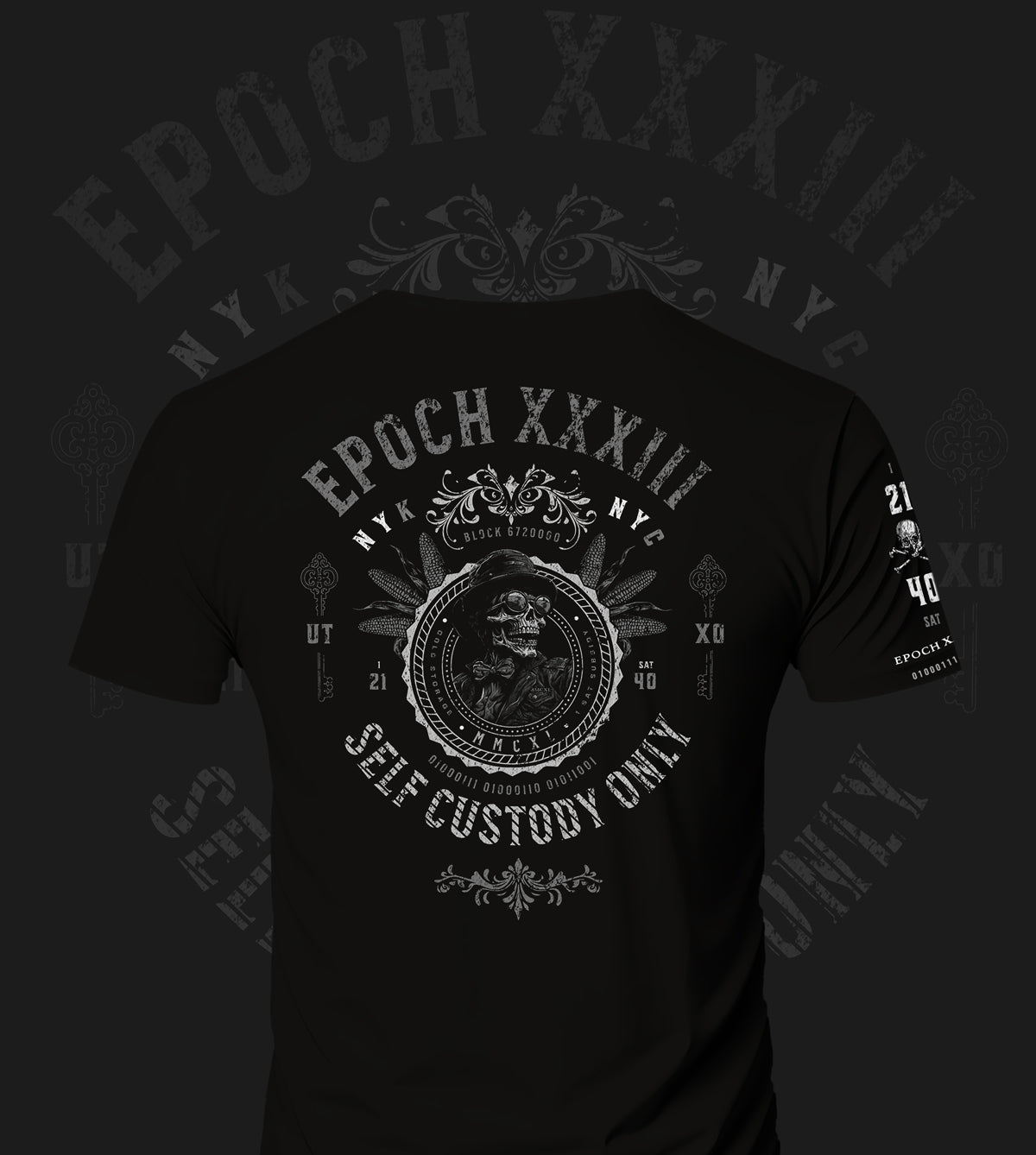 EPOCH 33 - Self Custody Only - T-shirt - Black & White